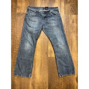 Buffalo David Bitton Men's Jeans Bootcut Blue Denim Size 33x32 Actual 32x28.5